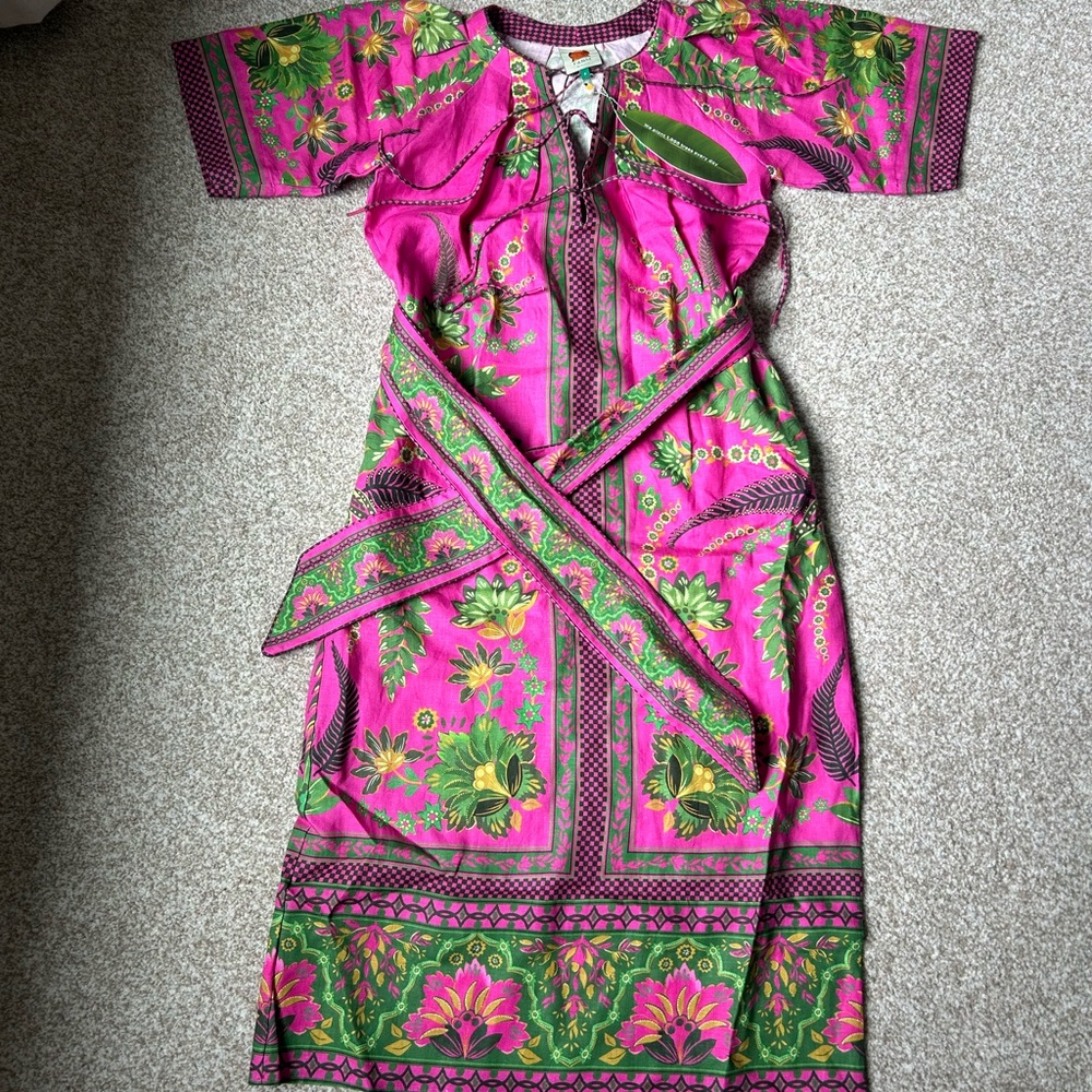 Farm Rio Pink Ana Tapestry Maxi Dress